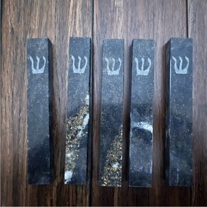 3 black marble Mezuzah